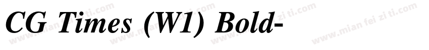 CG Times (W1) Bold字体转换